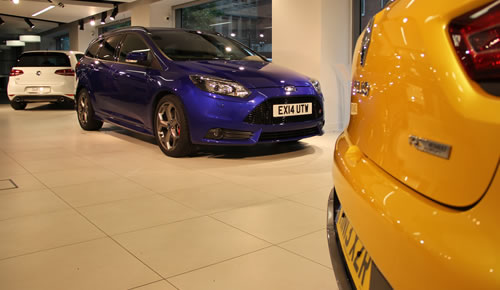 Ford Focus ST, Renault Clio Renaultsport 200 and Volkswagen Golf GTI at SMMT